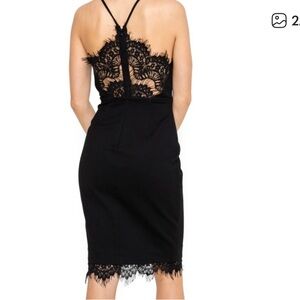 Astr Black Midi Dress